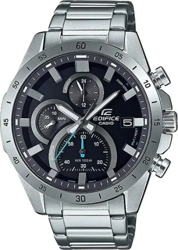 Orë dore Casio Edifice EFR-571D-1AVUEF, kronograf, çelik inox, argjend