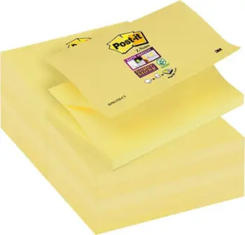 Fletëngjitëse Post-it Super Sticky Z-Notes R350-12SS-CY, 76 x 127 mm, 90 fletë, e verdhë
