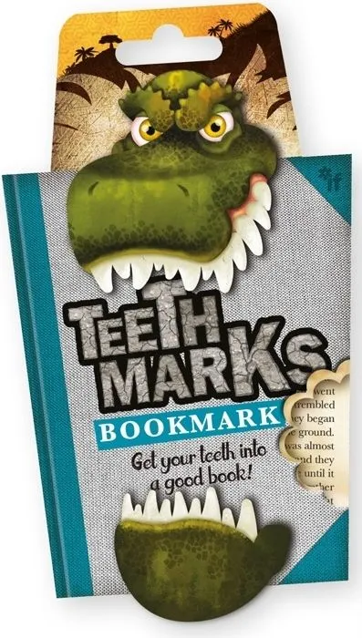 Shënjues libri Mustard TeethMarks T Rex, plastikë, dizajn dinosaur - 1