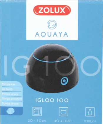 Pompë ajri për akuarium Zolux Aquaya Igloo 100, 40 100L, 18W, e zezë