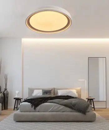 Llambë tavani LED, për dhomë dhe zyrë, dizajn modern, e bardhë