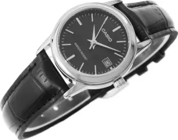 Orë dore Casio LTP-V002L-1A, për femra, analog, e zezë