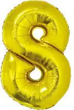 Balonë folie ALBI Balnek, numri 8, 92 cm, e artë