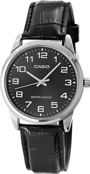 Orë dore për meshkuj Casio, e zezë