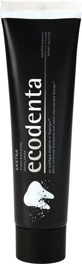 Pastë dhëmbësh ekologjike për zbardhje me qymyr ECODENTA, 100ml - 2