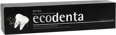 Pastë dhëmbësh ekologjike për zbardhje me qymyr ECODENTA, 100ml - 3