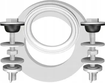 Komplet riparimi për rezervuar uji, U-Type Compact C061301010, garnitura dhe vida, i bardhë