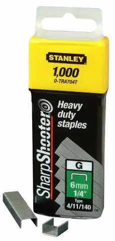 Kapëse Stanley G Type 4 11 140 TRA705T, 8mm, çelik i galvanizuar, 1000 copë