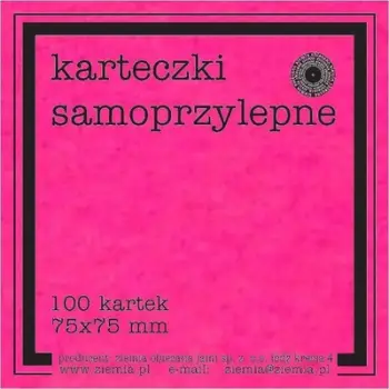 Fletëngjitëse vetëngjitëse Promised Land Fluo, 75x75mm, 100 fletë, rozë
