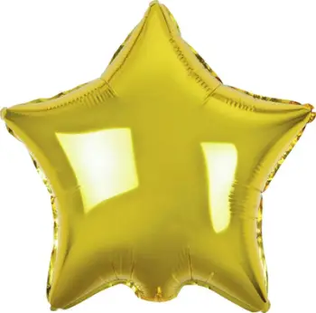 Balonë folie Godan B&amp;C 19 Star, 36cm, ari, e artë