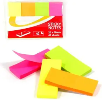 Fletëza ngjitëse Polsirhurt Self Adhesive Notes Tab, 20x50mm, fluorescente