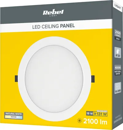 Llambë tavani LED Rebel 18W, 4000K, 230V, e bardhë - 3