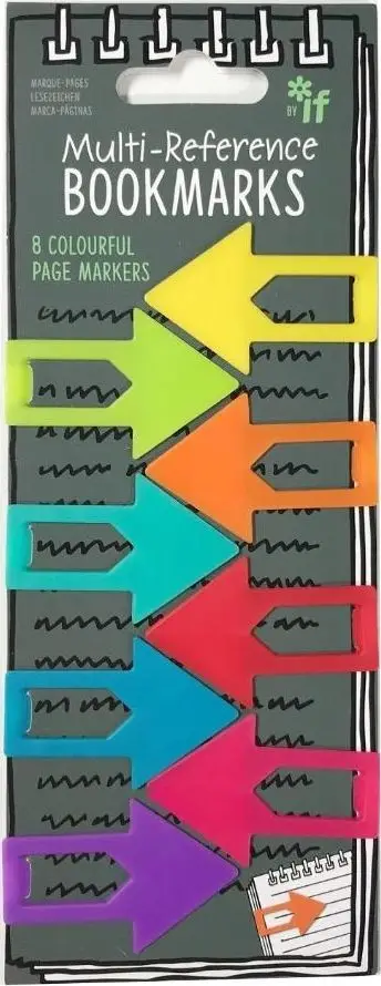 Shënues librash Multi Reference Bookmarks, set shumëfaqësh, plastikë, shumëngjyrësh