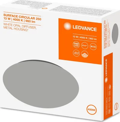 Llambë tavani Ledvance PLAFON SF CIRCULAR 250, 13W, 4000K, IP44, e bardhë - 8