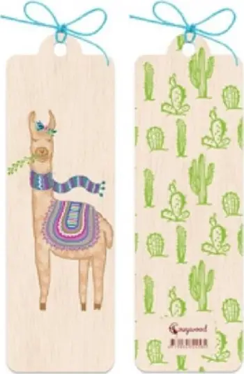Shënues libri Cozywood Llama, druri, natyral