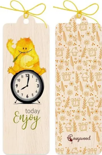 Shënues libri Cozywood Teddy Bear, prej druri, ngjyrë druri natyrale