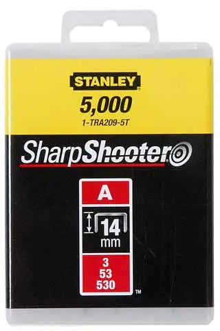 Kapëse Stanley Type A 5 53 530 TRA209T, 14mm, 1000 copë, çelik i galvanizuar
