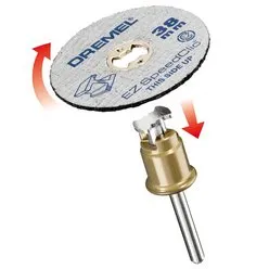 Komplet startues Dremel EZ SpeedClic, 2 disqe + bosht, 38mm, i argjendtë - 1