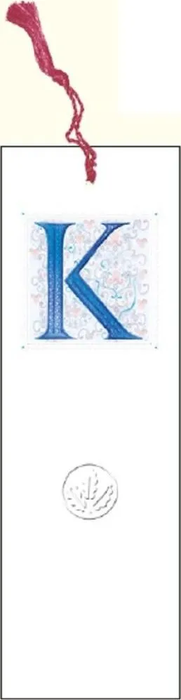 Shënues libri DaVinci Anagram, shkronja K, metalik - 1