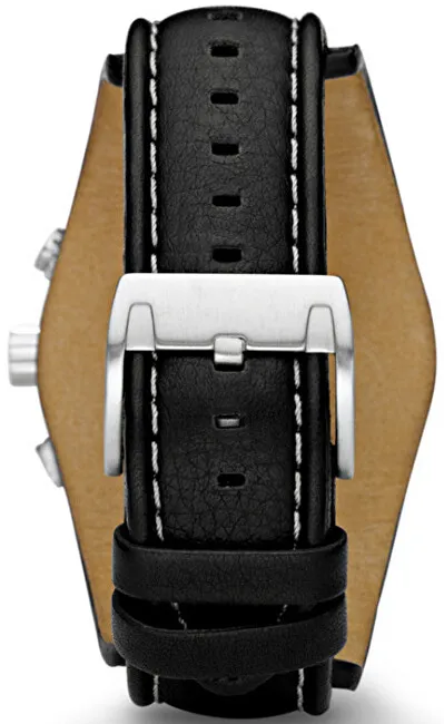 Orë dore Fossil Coachman CH2564, kronograf, rrip lëkure, blu e zezë - 2