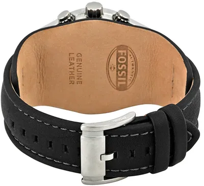 Orë dore Fossil Coachman CH2564, kronograf, rrip lëkure, blu e zezë - 3