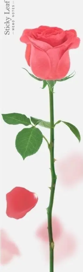Fletëza vetëngjitëse Appree Red Rose, vertikale, trëndafil i kuq