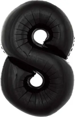 Balonë folie Godan Number 8, 92 cm, e zezë