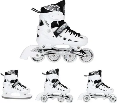 Rollera NILS Extreme NH10905, nr. 31-34, të bardha - 1