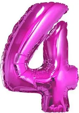 Balonë folie GoDan numri 4, 92 cm, e purpurtë