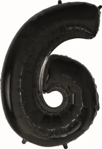 Balonë folie Godan Numri 6, 92 cm, e zezë