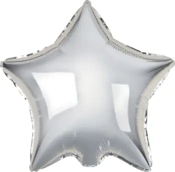 Balonë folie Godan Star Beauty and Charm, 36 cm, argjendtë