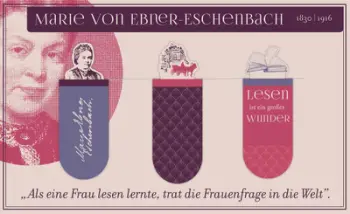 Shënues magnetik librash Marie Von Ebner Eschenbach, set, shumëngjyrësh