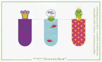 Shënues magnetik libri Moses Frog King, 6 cm, set 3 copë, shumëngjyrëshe