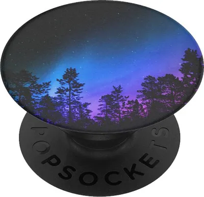 Kapëse telefoni PopSockets PopGrip Aurora Woods, dizajn pylli, për smartphone dhe tablet - 1