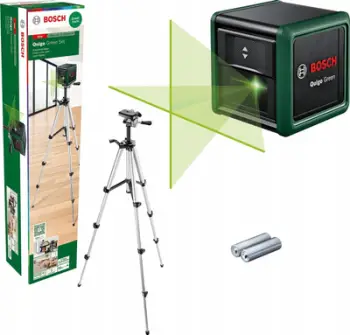 Lazer kryq Bosch Quigo Green 0603663C04, nivelim i saktë, rreze jeshile