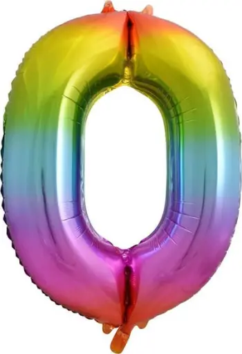 Balonë folie numër 0 GoDan, 92 cm, rainbow shumëngjyrësh