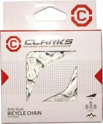 Zinxhir biçiklete Clarks C5-7AR, 5-7 shpejtësi, 116 hallka, argjendtë