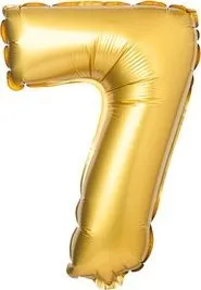 Balonë folie XXL numri 7, 61cm, ari - 1