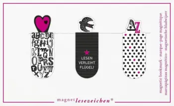 Shënues magnetik për libra Moses Magnetic Bookmarks Letters, set 3 copë, shumëngjyrësh