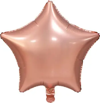 Balonë folie yll Godan Star Matte, 44 cm, rozë dhe e artë