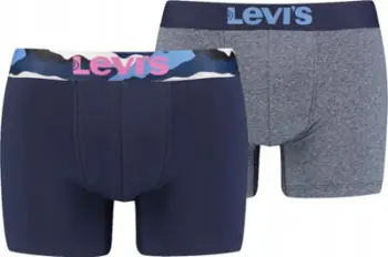 Bokse meshkuj Levi's 37149-0591, set 2 copa, përzierje pambuk elastan, navy