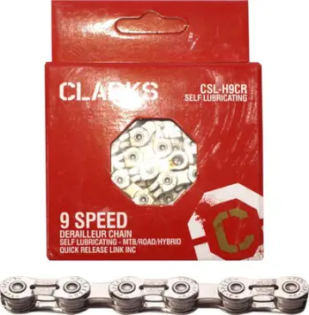 Zinxhir biçiklete Clarks YBN CSL-H9CR, 9 shpejtësi, 116 hallka, argjendtë