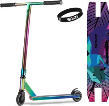 Trotinet stunt Soke EVO Street Light Rainbow 1646, deri 100kg, rrota PU, shumëngjyrësh