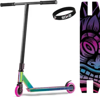 Trotinet stunt Soke EVO Street Rainbow, goma 100mm, deri 100kg, shumëngjyrëshe
