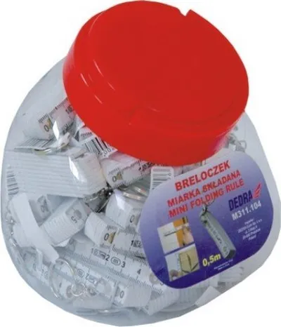 Zinxhir çelësash Dedra, me metër të palosshëm, kompakt - 1