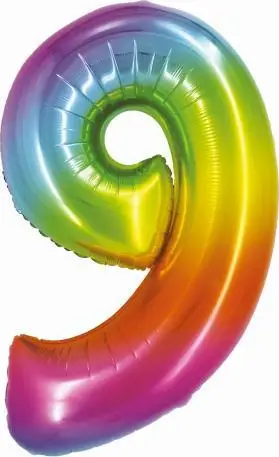 Balonë folje GoDan Smart, numri 9, 76cm, shumëngjyrësh