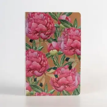 Fletore Greenmink Notes Flowers Polish Peonies KPL2, 128 fletë A5, me pika, shumëngjyrëshe