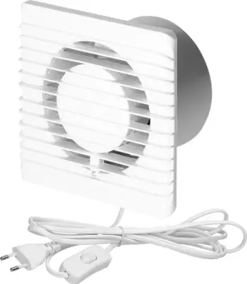 Ventilator banjo Orno, 125mm, me kabllo dhe ndërprerës, i bardhë