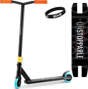 Trotinet stunt Soke GO, rrota 100 mm, deri 100 kg, portokalli