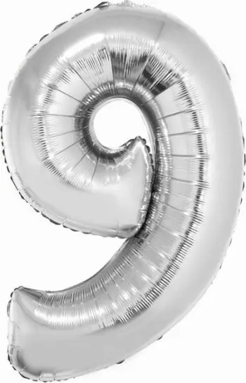 Balonë folje numër GoDan Smart, 76cm, argjend